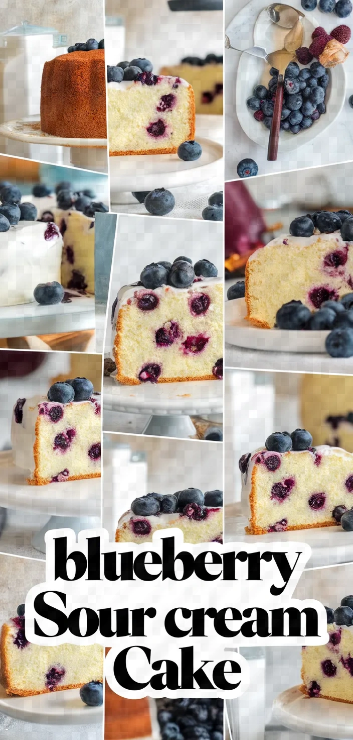 A photo of Blueberry Sour Cream Pound Cake Recipe