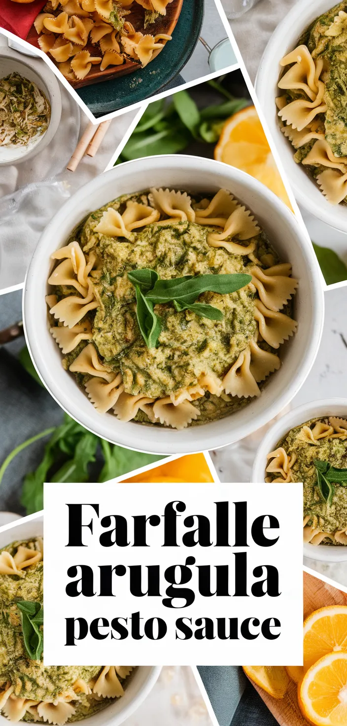 A photo of Farfalle With Arugula Pesto Sauce Recipe