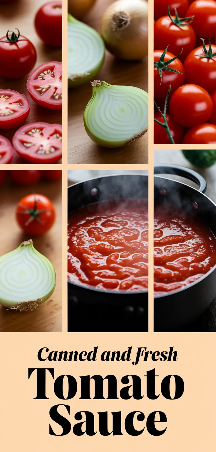 A photo of Fresh And Canned Tomato Sauce Recipe