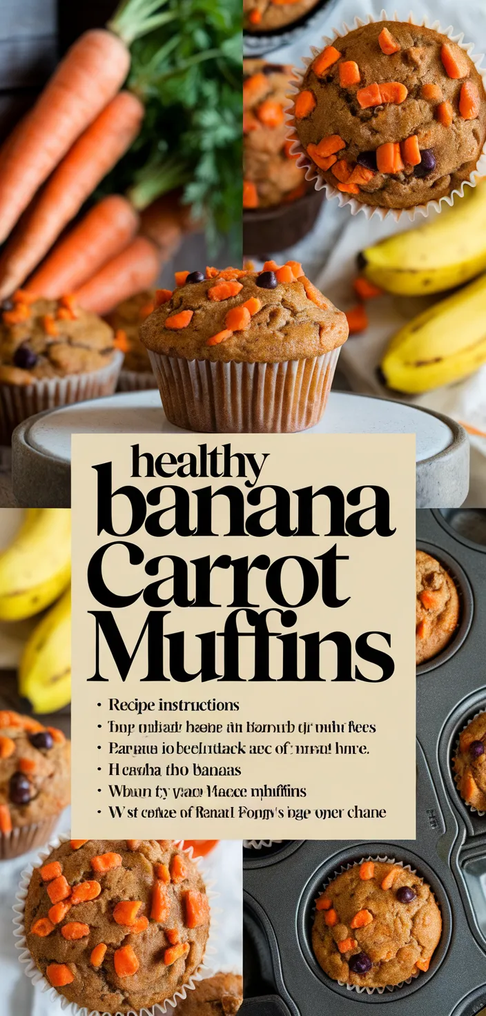 A photo of Healthy Banana Carrot Muffins Recipe