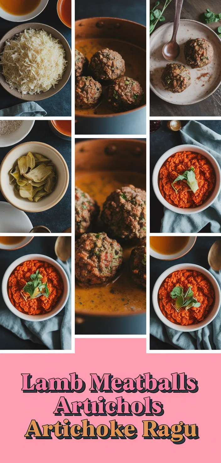 A photo of Lamb Meatballs In Artichoke Ragu Recipe