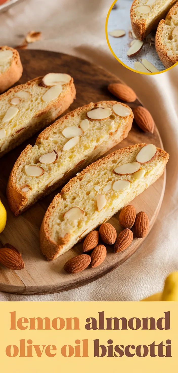 A photo of Lemon Olive Oil Biscotti With Almonds Recipe