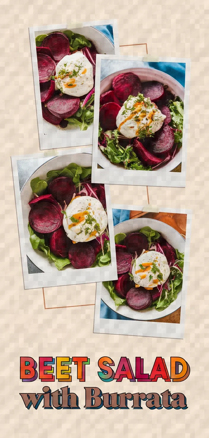 A photo of Roasted Beet Salad With Burrata Recipe