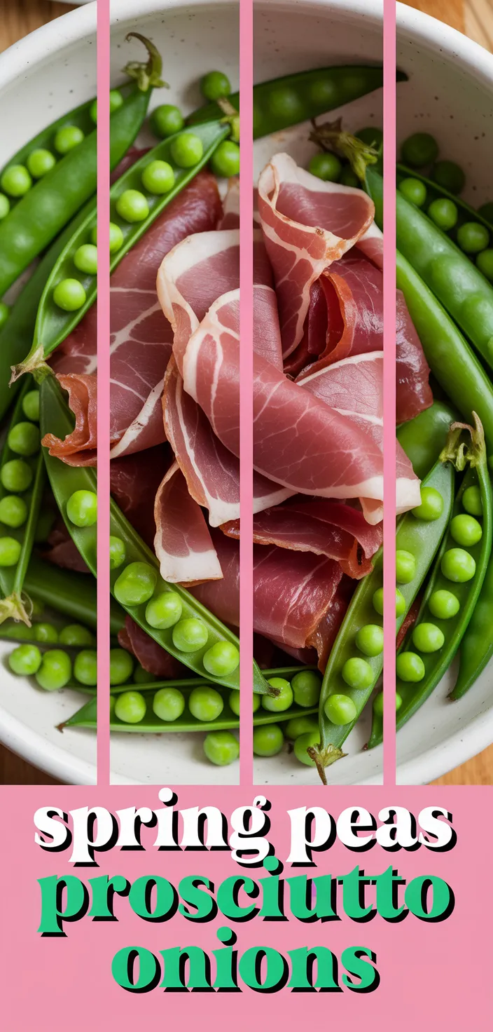 A photo of Spring Peas With Prosciutto Onions Recipe