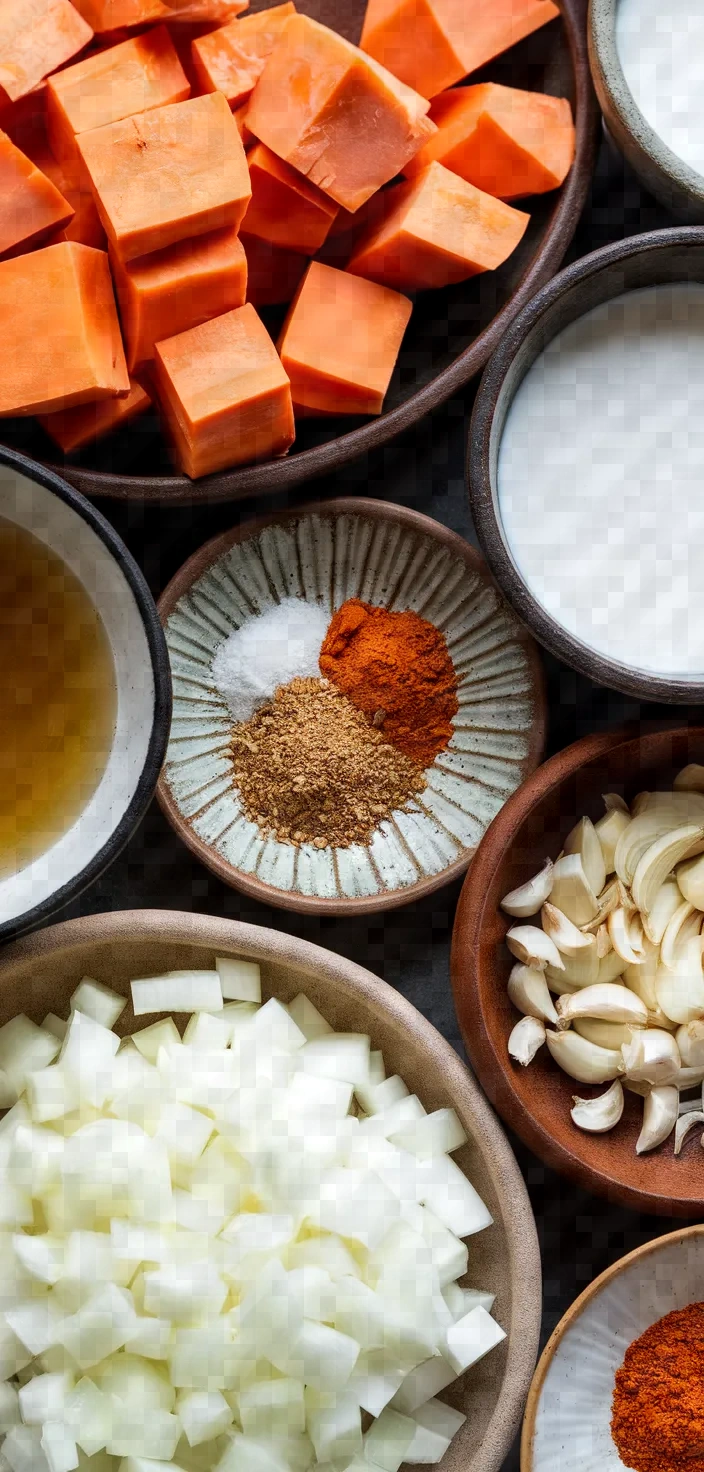 Ingredients photo for Creamy Sweet Potato Soup Recipe