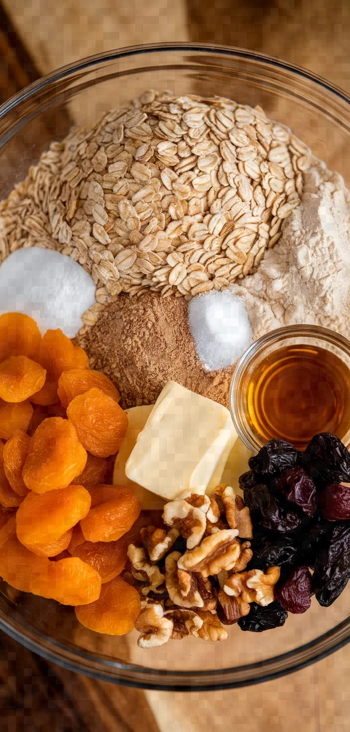 Ingredients photo for Dried Fruit Oat Bread Recipe