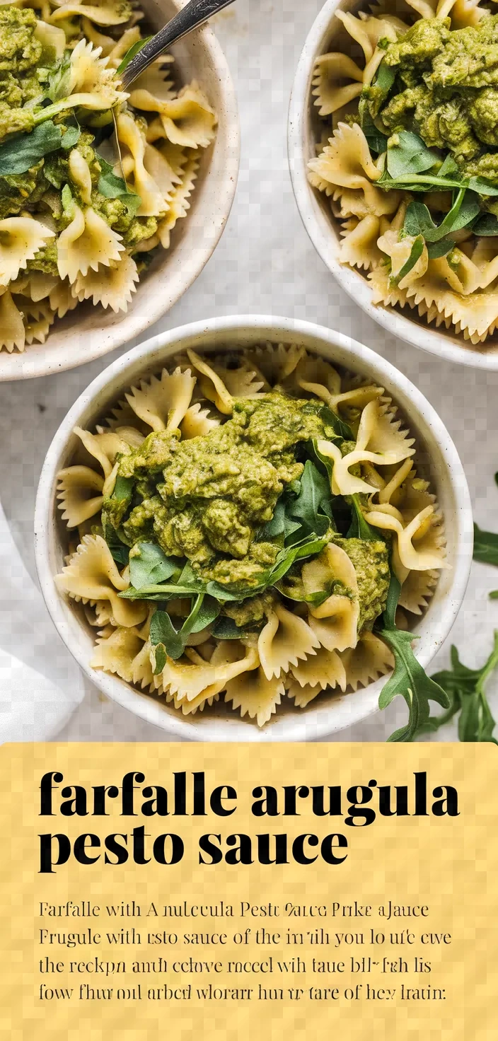 Photo of Farfalle With Arugula Pesto Sauce Recipe