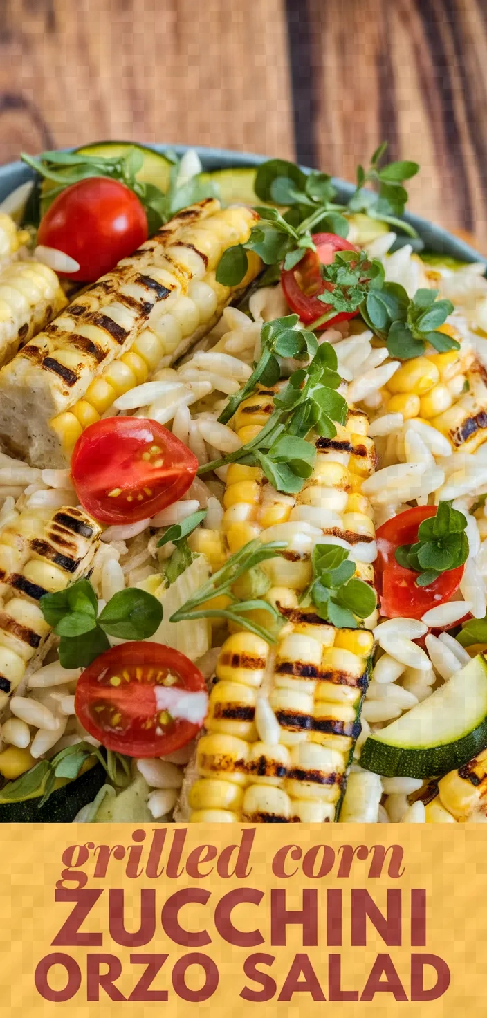 Grilled Corn Zucchini Orzo Salad Recipe