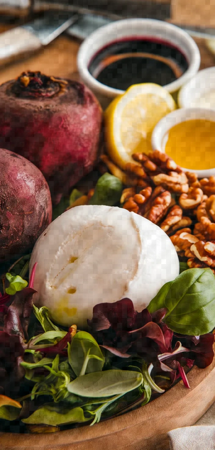 Ingredients photo for Roasted Beet Salad With Burrata Recipe