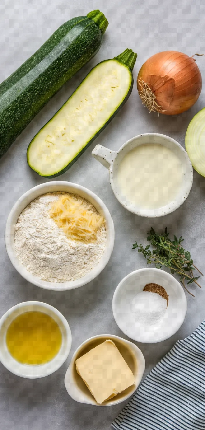 Ingredients photo for Scarpaccia Tuscan Zucchini Tart Recipe