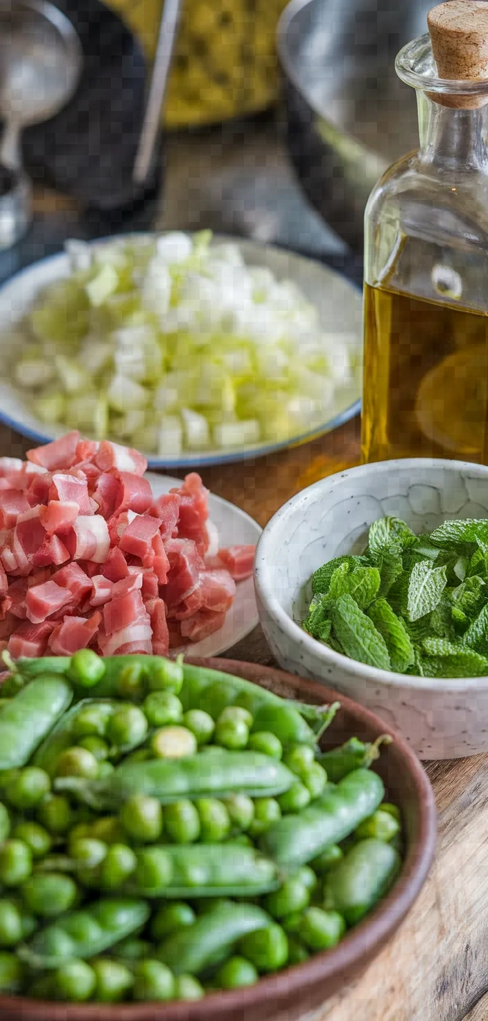 Ingredients photo for Spring Peas With Onions And Pancetta Recipe