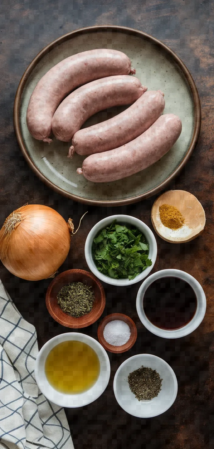 Ingredients photo for Vintners Sausages Recipe