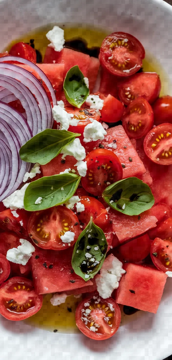 Ingredients photo for Watermelon Tomato Salad Recipe