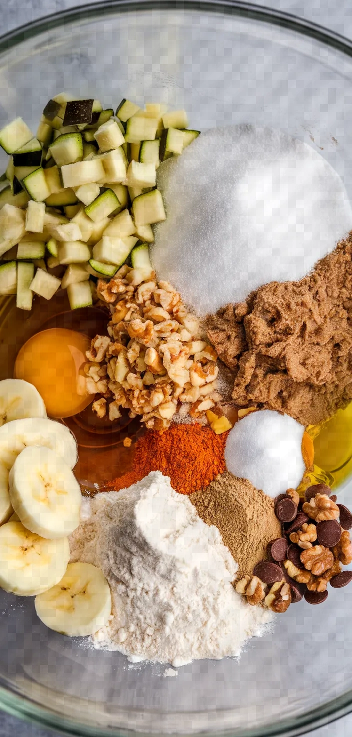 Ingredients photo for Banana Zucchini Bread Recipe