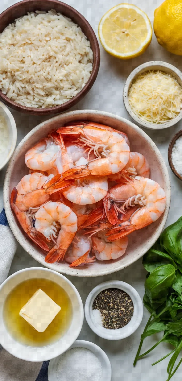 Ingredients photo for Almafi Style Lemon Shrimp Risotto Recipe