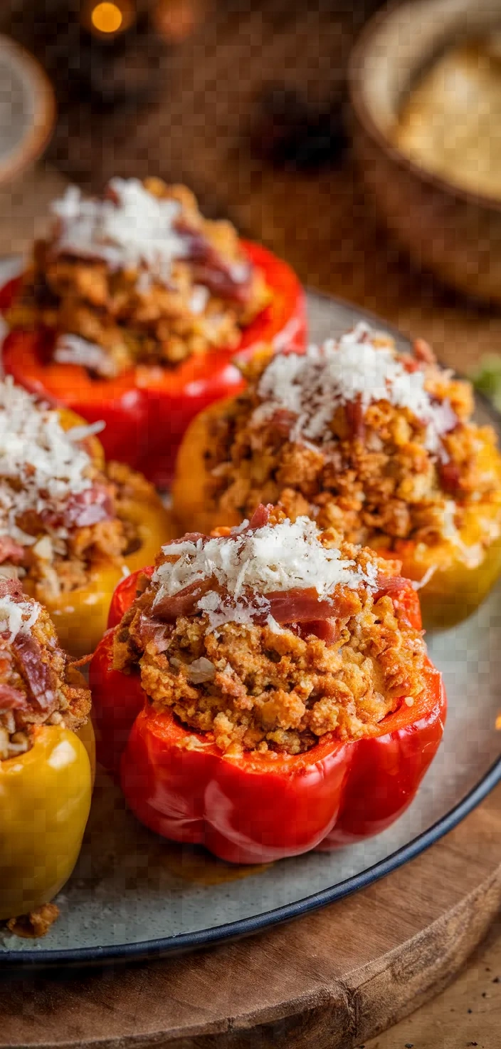 Anchovy Crumb Stuffed Peppers Recipe