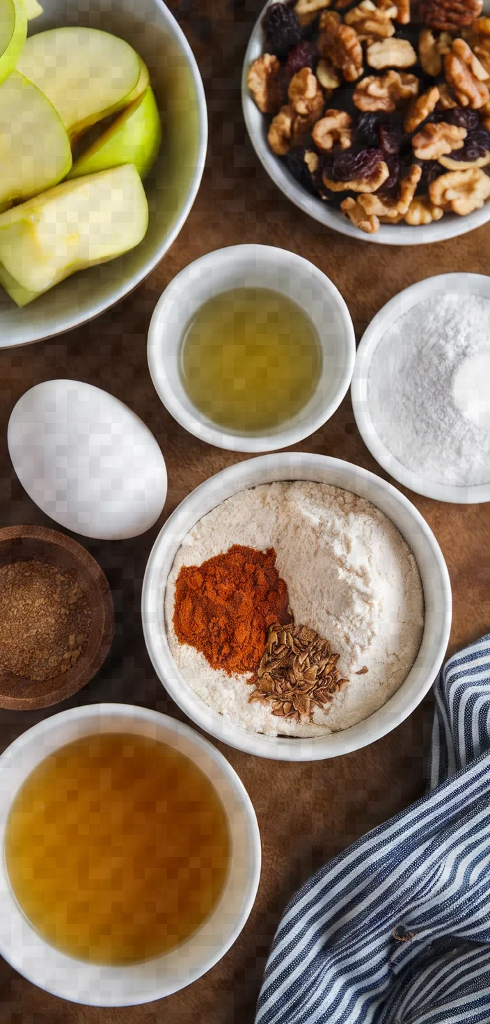 Ingredients photo for Applesauce Honey Cake Recipe