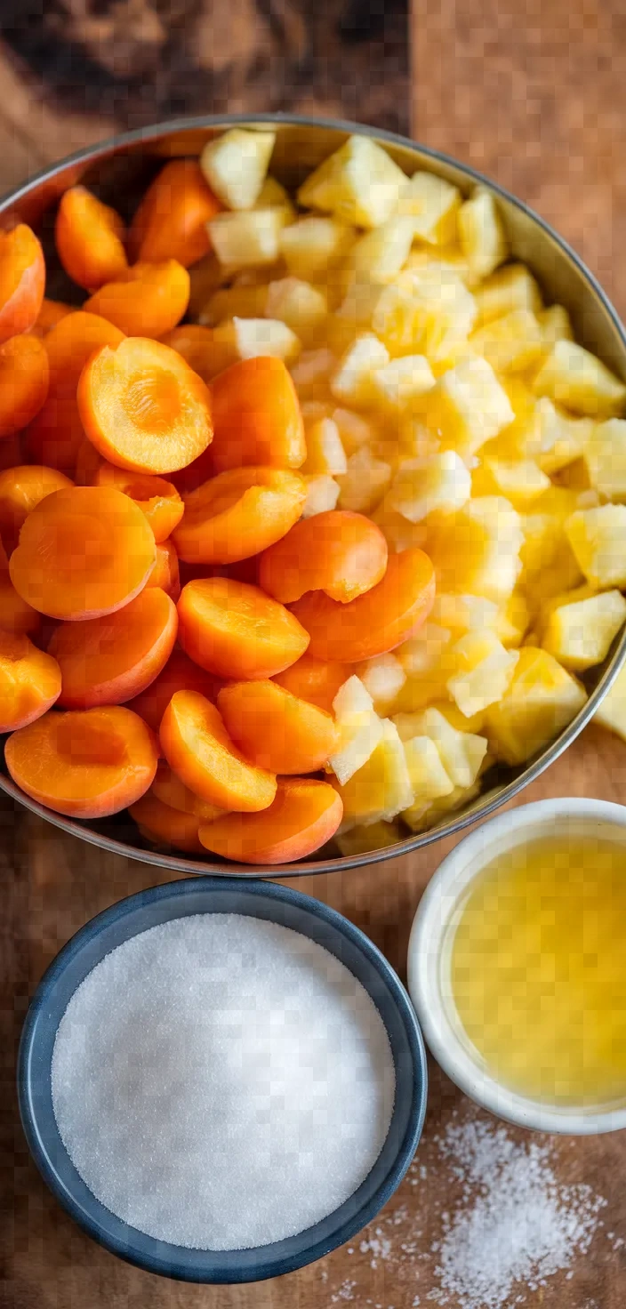 Ingredients photo for Apricot Pineapple Jam Recipe