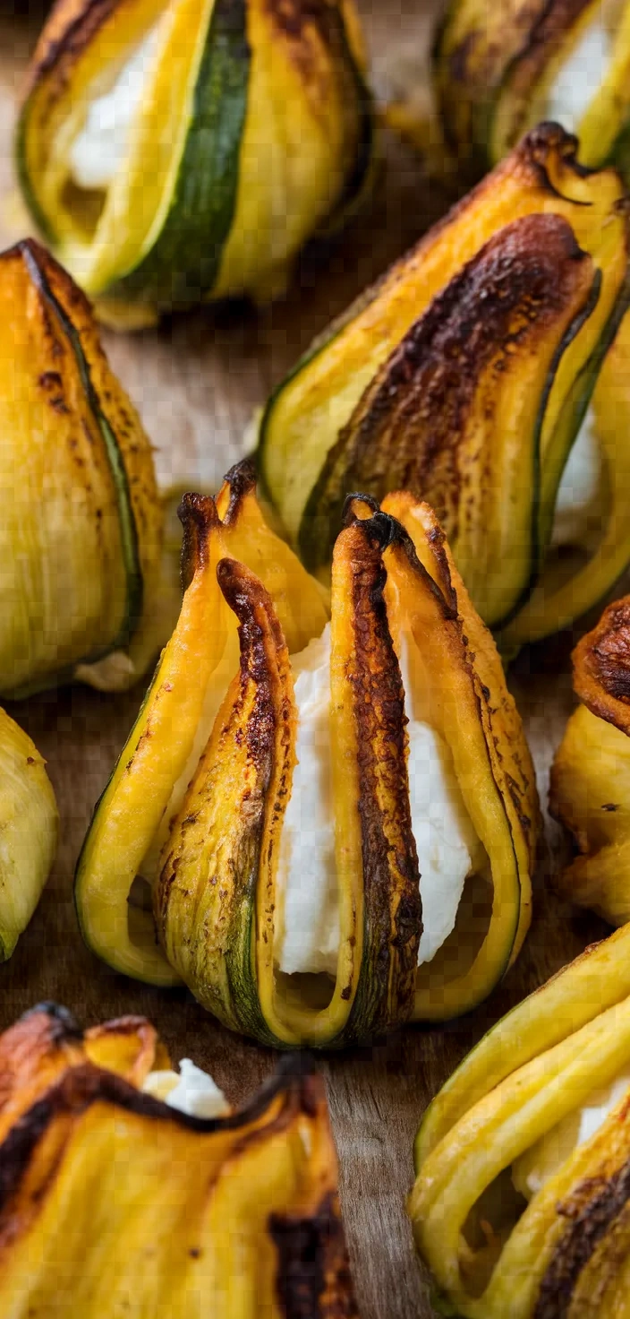 Baked Ricotta Stuffed Zucchini Flowers Recipe