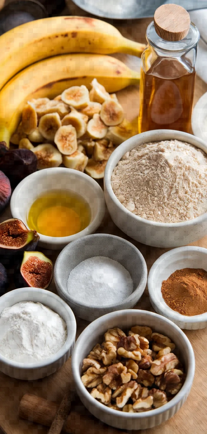 Ingredients photo for Banana Fig Spelt Cake Recipe
