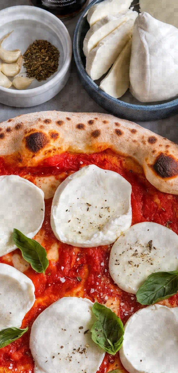 Ingredients photo for Buffalo Mozzarella Burrata Pizza Recipe