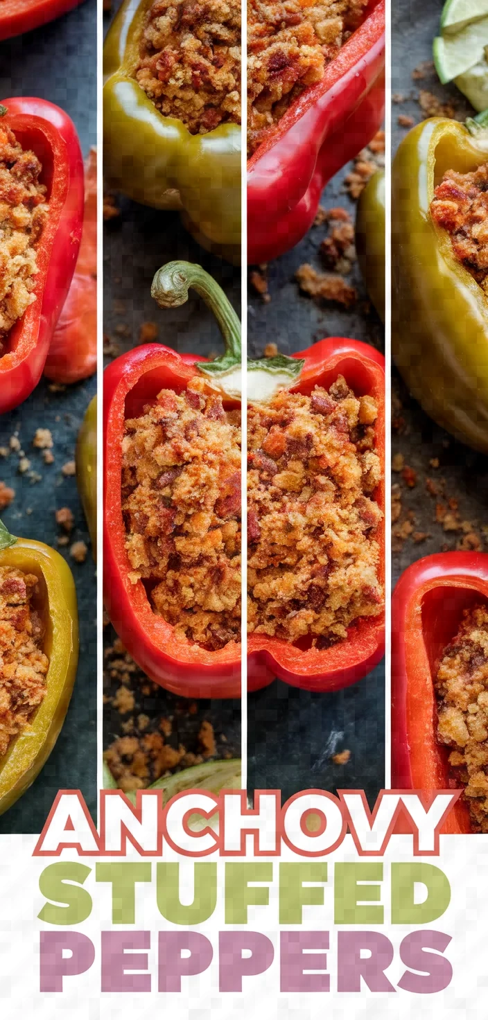 A photo of Anchovy Crumb Stuffed Peppers Recipe