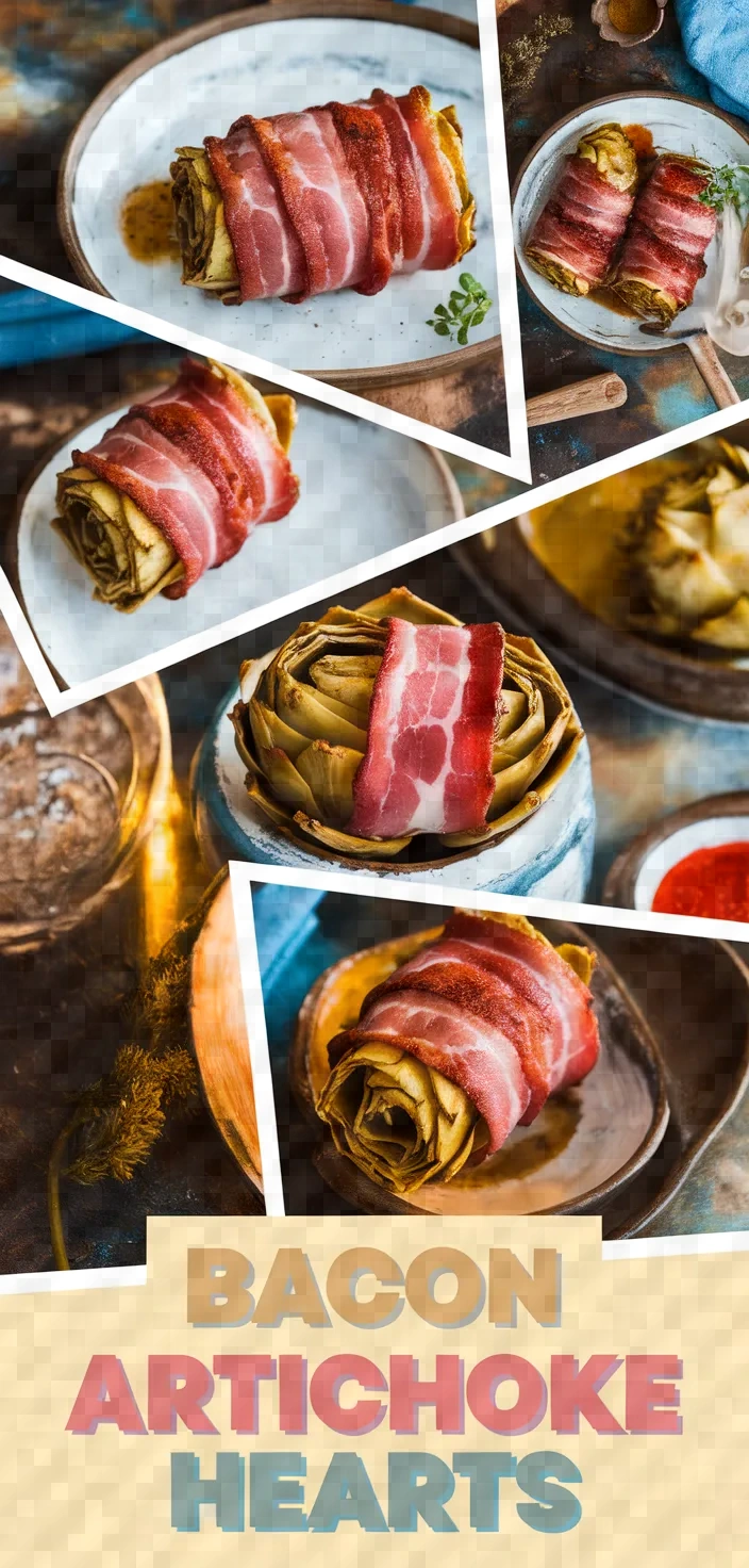 A photo of Bacon Wrapped Artichoke Hearts Recipe