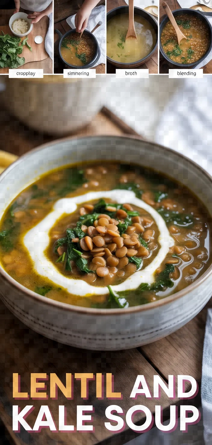 A photo of Lentil And Baby Kale Soup Recipe