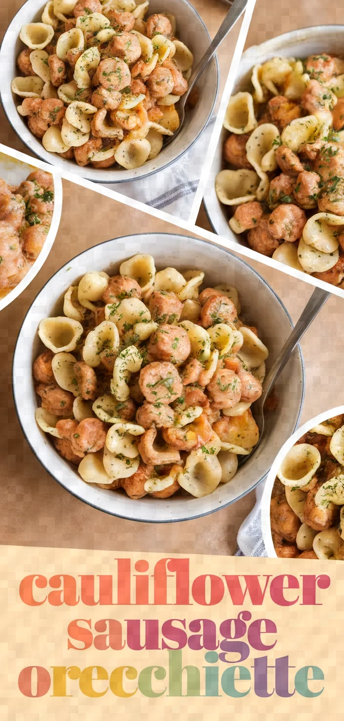 A photo of Orecchiette Pasta With Cauliflower Sausage Recipe
