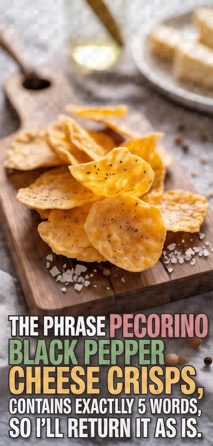 A photo of Pecorino Black Pepper Cheese Crisps Recipe