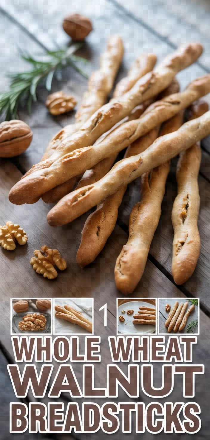 A photo of Whole Wheat Walnut Breadsticks Recipe