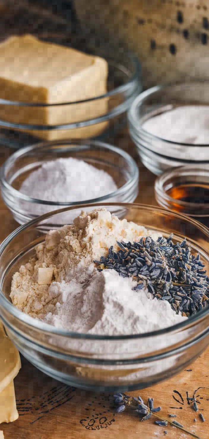 Ingredients photo for Lavender Shortbread Cookies Recipe