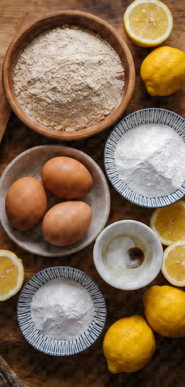 Ingredients photo for Lemon Almond Cake Dolce Di Amalfi Recipe