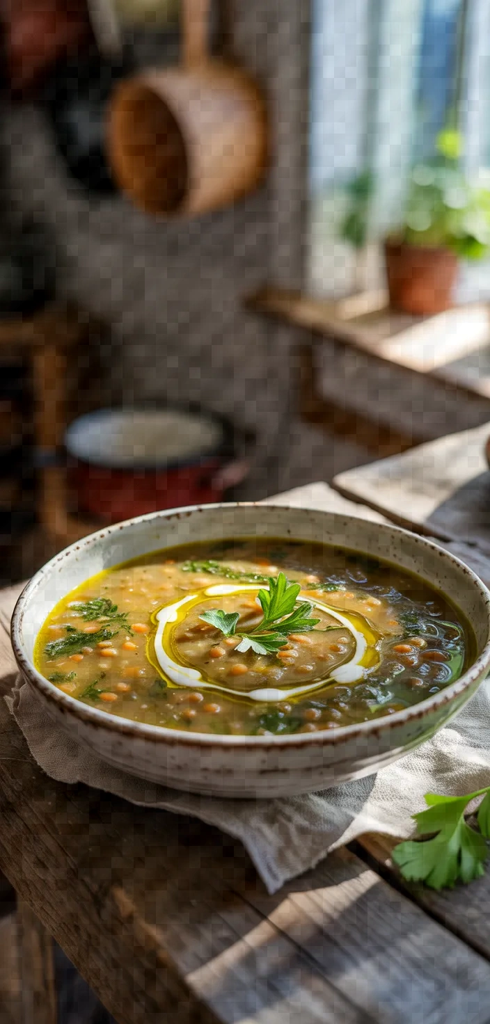 Lentil And Baby Kale Soup Recipe