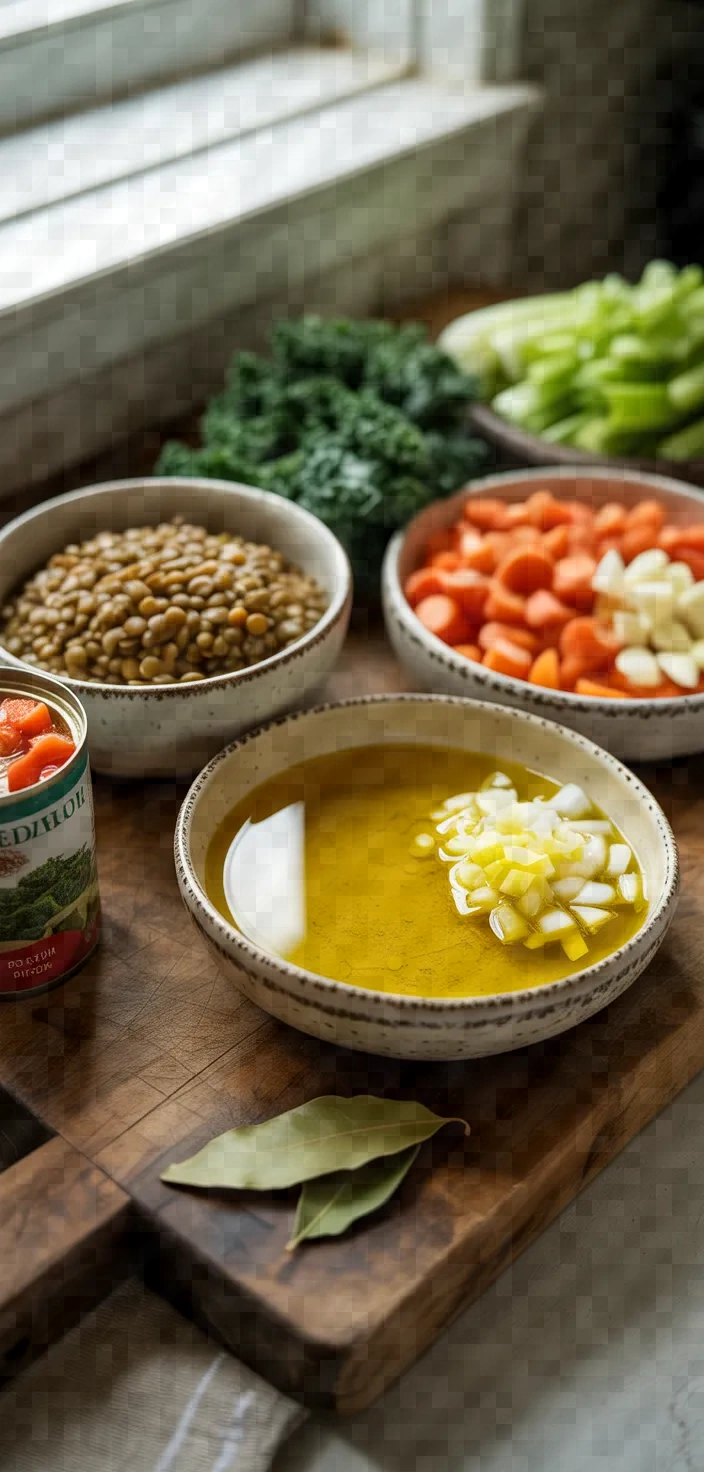 Ingredients photo for Lentil And Baby Kale Soup Recipe