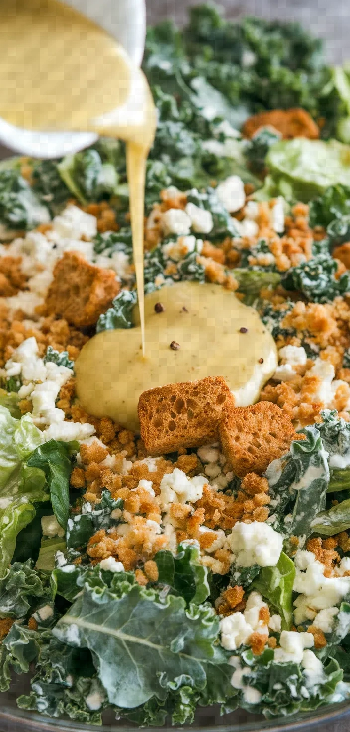 Lighter Kale Caesar Salad Recipe