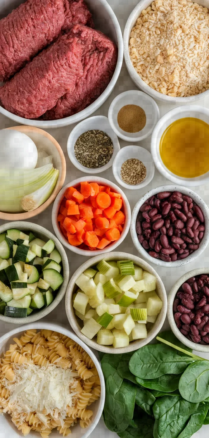 Ingredients photo for Meatball Minestrone Soup Recipe