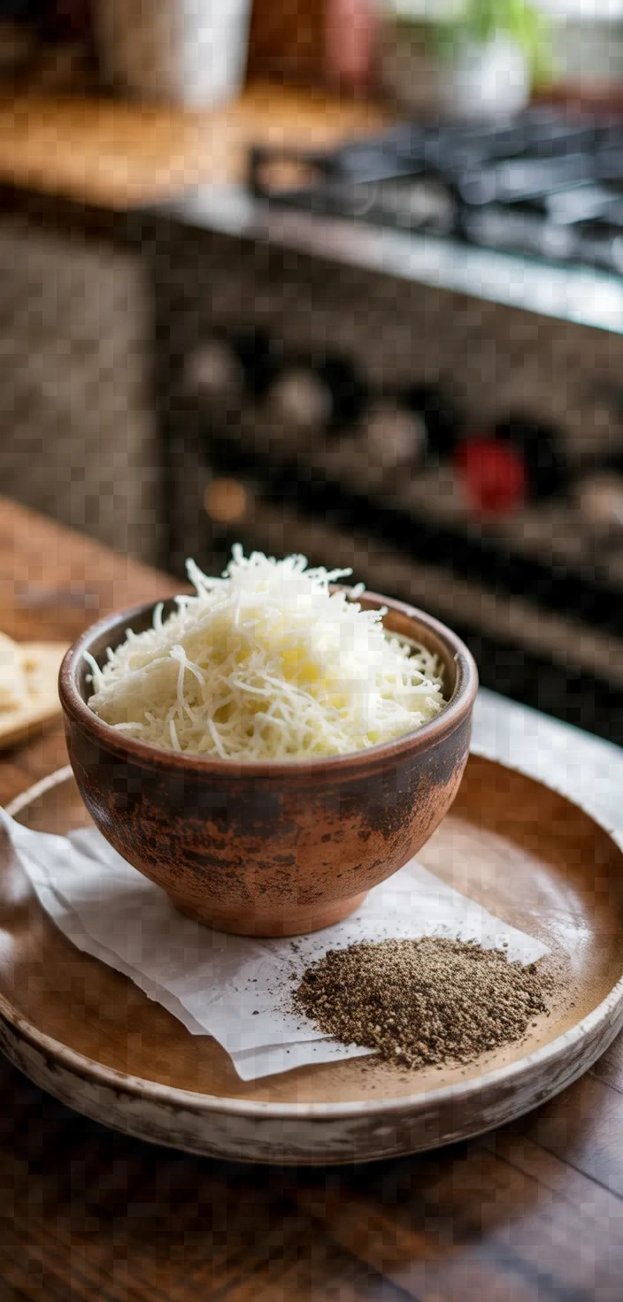 Ingredients photo for Pecorino Black Pepper Cheese Crisps Recipe