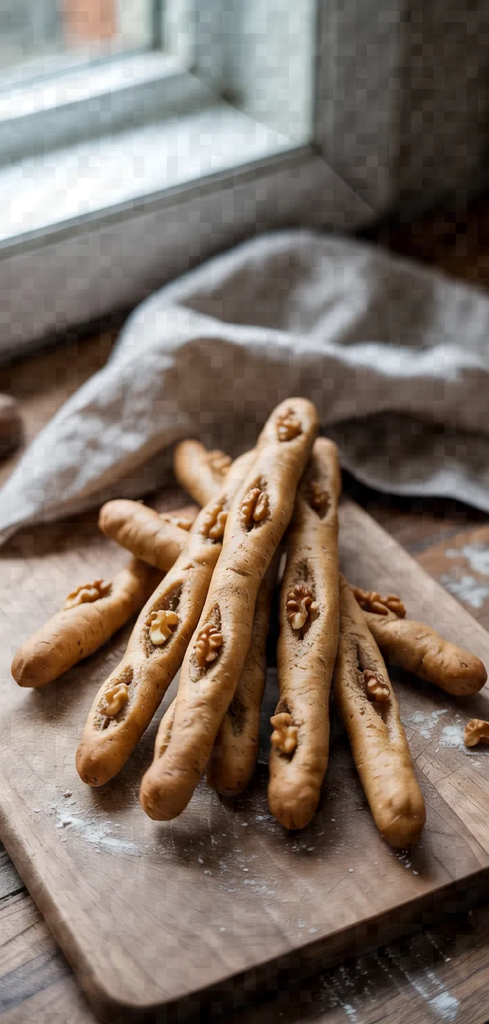 Whole Wheat Walnut Breadsticks Recipe