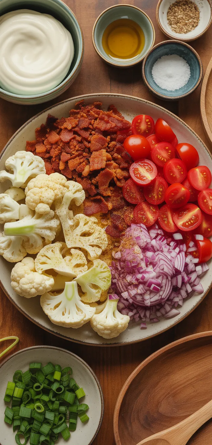Ingredients photo for BLT Cauliflower Salad Recipe