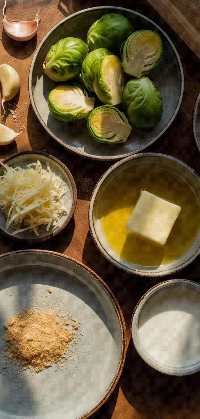 Ingredients photo for Brussels Sprouts Gratin Recipe