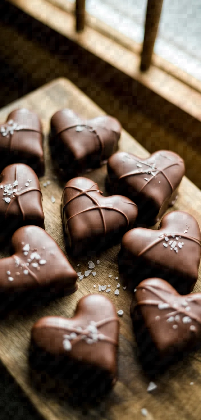 Chocolate Dipped Heart Cookies Recipe