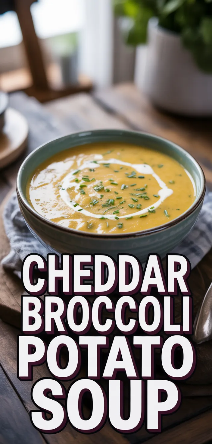 Cheddar Broccoli Potato Soup Recipe