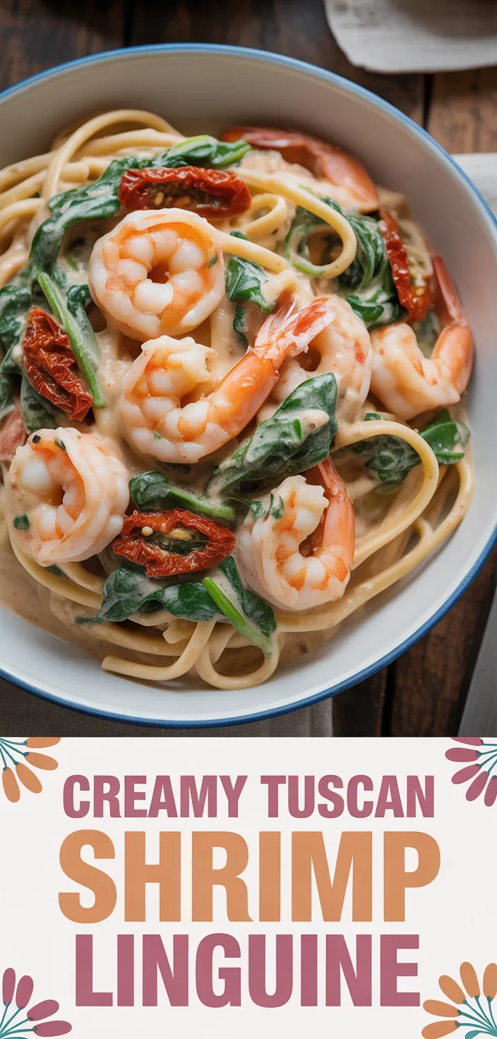 Creamy Tuscan Shrimp Linguine Recipe