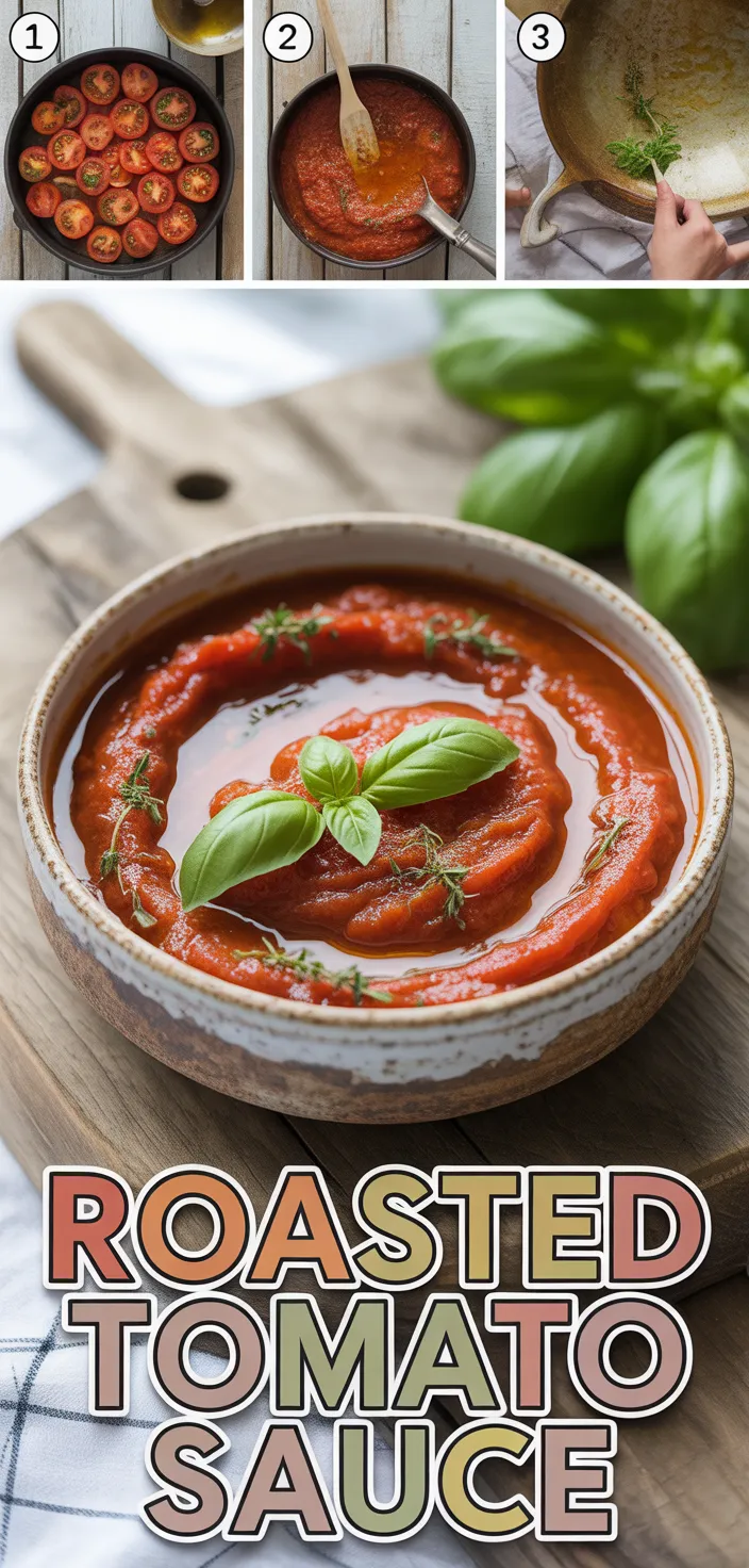 A photo of How To Make Roasted Tomato Sauce (No Skinning Needed!) Recipe