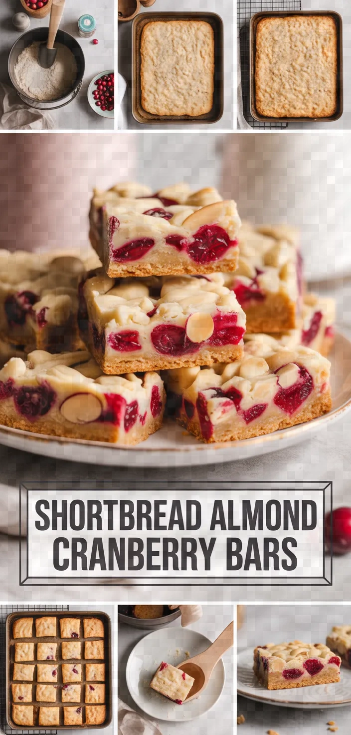 A photo of Shortbread Almond Cranberry Bars Recipe