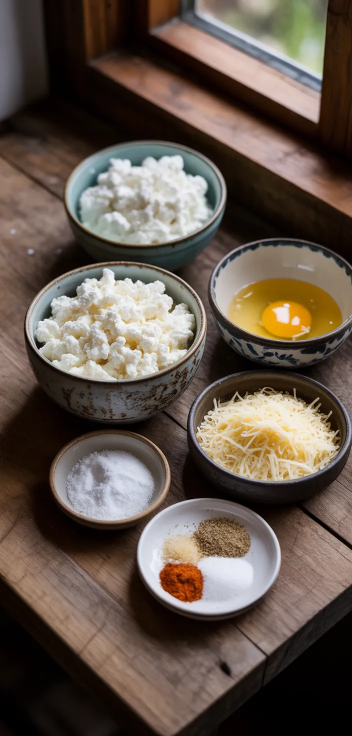 Ingredients photo for Crispy Cottage Cheese Chips Recipe