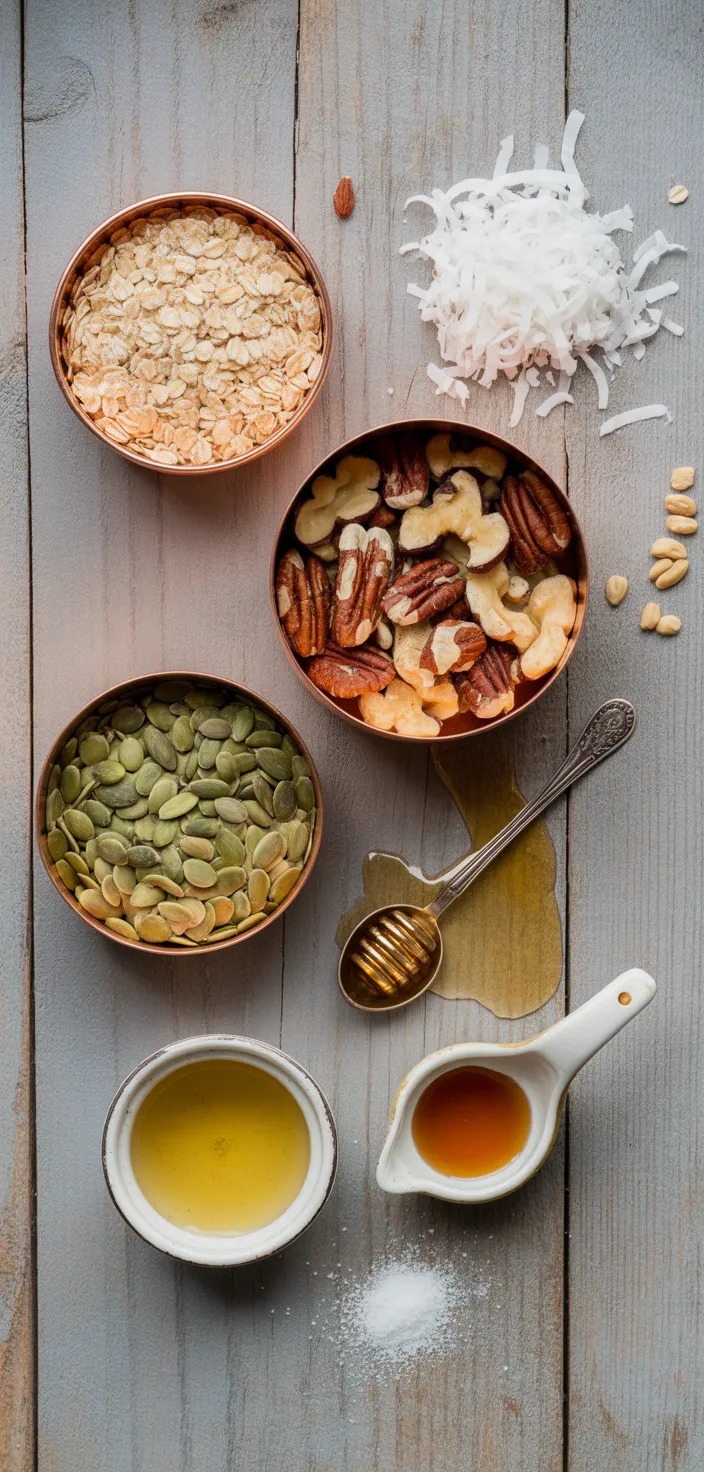Ingredients photo for Homemade Healthy Granola Recipe