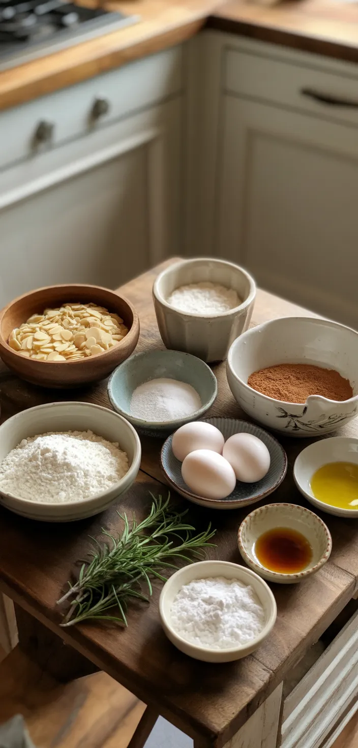 Ingredients photo for Ina Garten Almond Cake Recipe