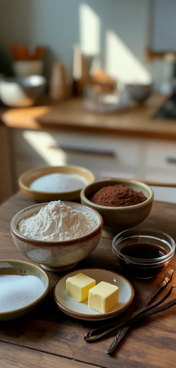 Ingredients photo for Mocha Chocolate Cupcakes Recipe